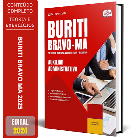 Apostila Prefeitura de Buriti Bravo MA 2024 - Auxiliar Administrativo