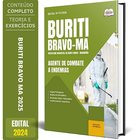 Apostila Prefeitura de Buriti Bravo MA 2025 - Agente de Combate a Endemias