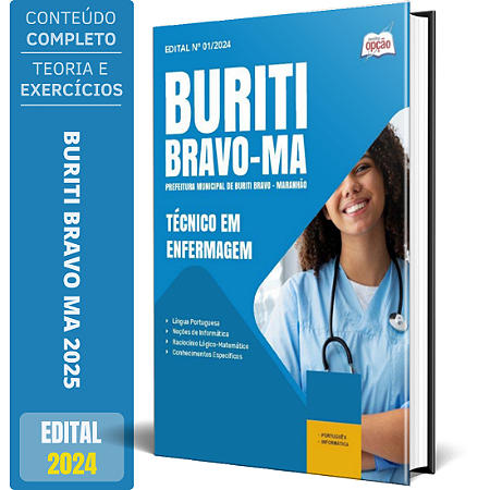 Apostila Prefeitura de Buriti Bravo MA 2025 - Técnico em Enfermagem