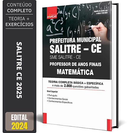 Apostila Concurso SME SALITRE CE 2025 - PROFESSOR MATEMÁTICA