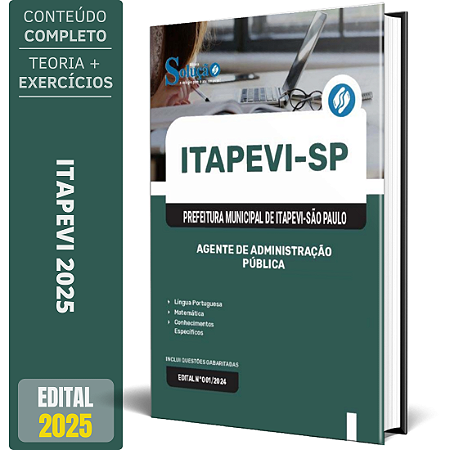 Apostila Prefeitura de Itapevi SP 2025 - Agente de Administração Pública