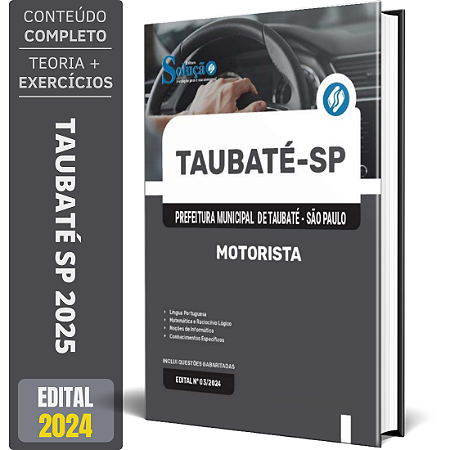 Apostila Prefeitura de Taubaté SP 2025 - Motorista