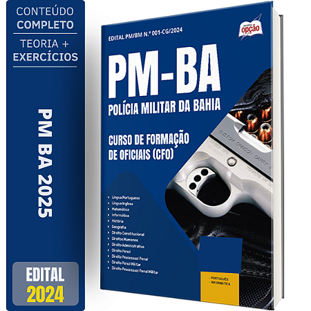 Apostila Concurso PM BA 2025 - Curso de Formação de Oficiais