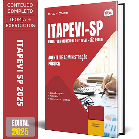 Apostila Prefeitura de Itapevi SP 2025 - Agente de Administração Pública
