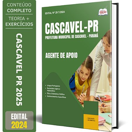 Apostila Prefeitura de Cascavel PR 2025 - Agente de Apoio