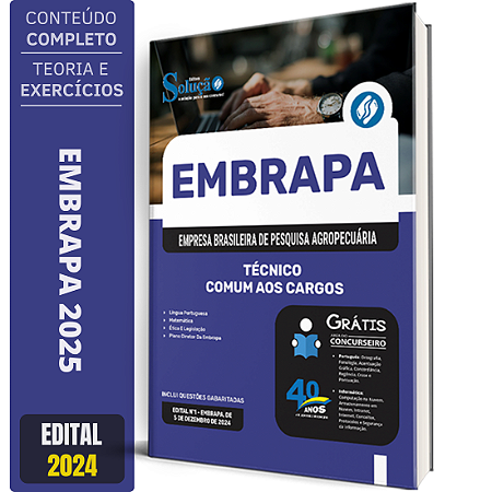 Apostila EMBRAPA 2025 - Técnico - Comum aos Cargos