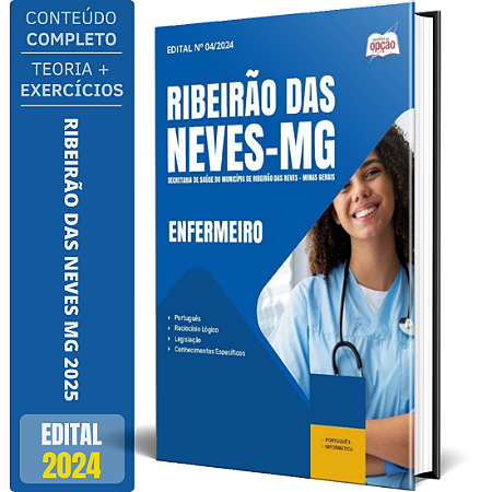 Apostila Prefeitura de Ribeirão das Neves MG (Secretaria de Saúde) 2025 - Enfermeiro