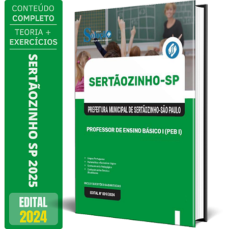 Apostila Prefeitura de Sertãozinho SP 2025 - Professor de Ensino Básico I (PEB I)