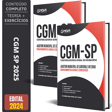 Apostila CGM SP 2025 - Auditor Municipal de Controle Interno: Conhecimentos Gerais e Específicos