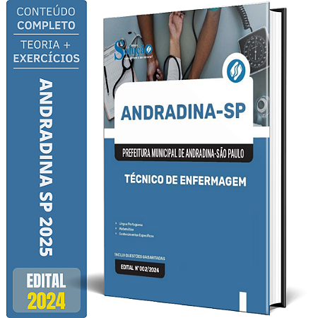 Apostila Prefeitura de Andradina SP 2025 - Técnico de Enfermagem