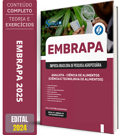 Apostila EMBRAPA 2025 - Analista - Ciência de Alimentos (Ciência e Tecnologia de Alimentos)