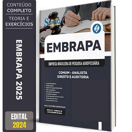 Apostila EMBRAPA 2025 - Comum - Analista - Direito e Auditoria - Área 6