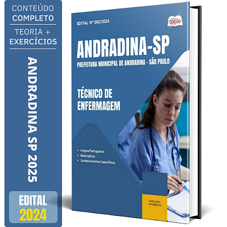 Apostila Concurso Andradina SP 2025 - Técnico de Enfermagem