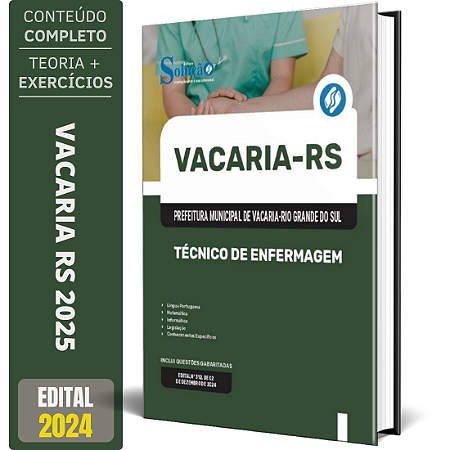 Apostila Prefeitura de Vacaria RS 2025 - Técnico de Enfermagem