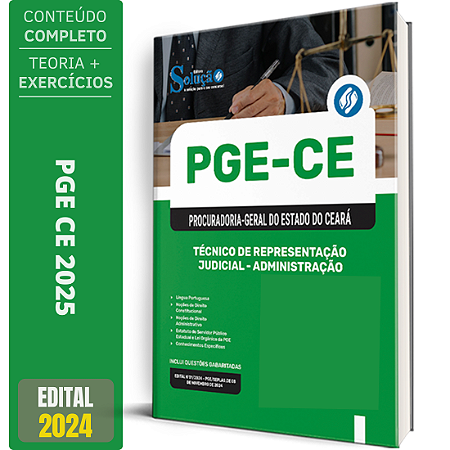 Apostila PGE CE 2025 - Técnico de Representação Judicial - Administração