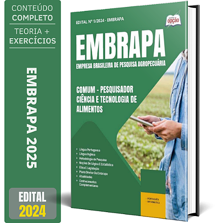 Apostila EMBRAPA 2025 - Comum - Pesquisador - Ciência e Tecnologia de Alimentos - Área 1