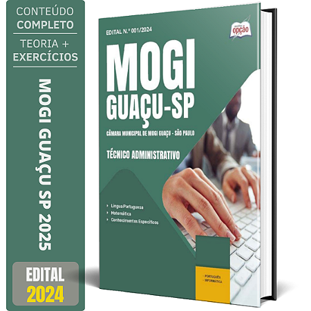 Apostila Câmara de Mogi Guaçu SP 2025 - Técnico Administrativo