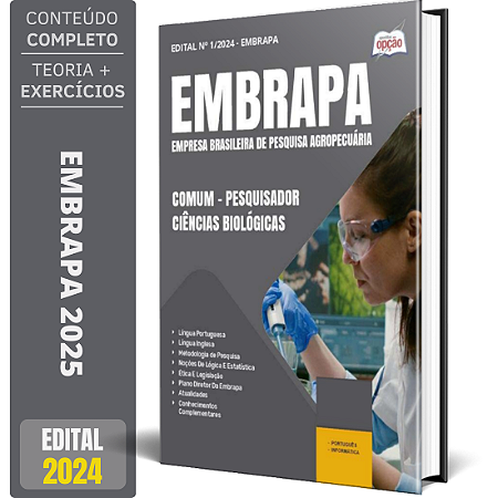 Apostila EMBRAPA 2025 - Comum - Pesquisador - Ciências Biológicas - Área 4