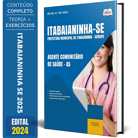 Apostila Prefeitura de Itabaianinha SE 2025 - Agente Comunitário de Saúde – AS