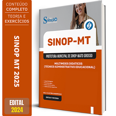 Apostila Prefeitura de Sinop MT 2025 - Multimeios Didaticos (Técnico Administrativo Educacional)