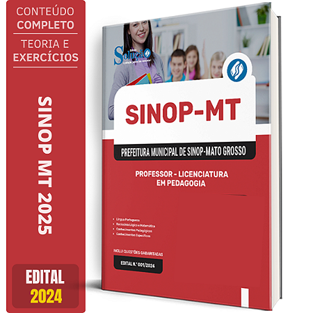 Apostila Prefeitura de Sinop MT 2025 - Professor - Licenciatura em Pedagogia