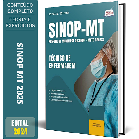 Apostila Concurso Sinop MT 2025 - Técnico de Enfermagem