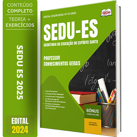 Apostila SEDU ES 2025 - Professor - Conhecimentos Gerais