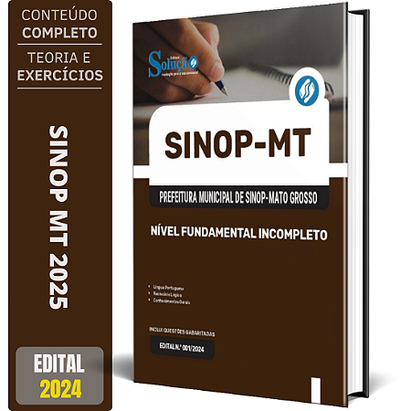 Apostila Prefeitura de Sinop MT 2025 - Nível Fundamental Incompleto