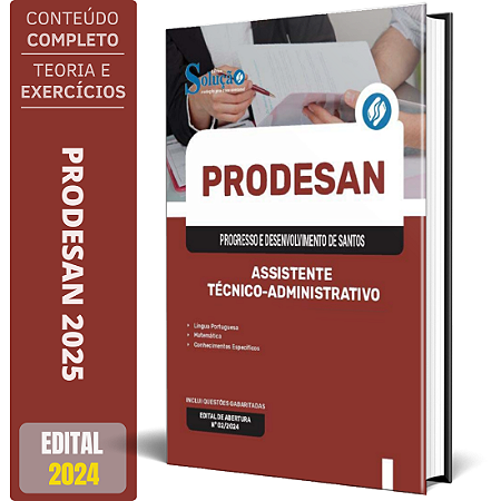 Apostila PRODESAN 2025 - Assistente Técnico-Administrativo
