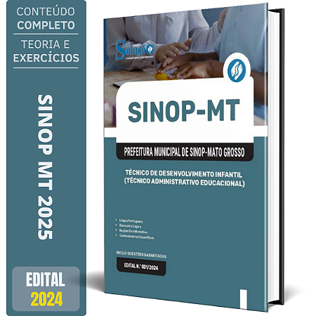Apostila Prefeitura de Sinop MT 2025 - Técnico De Desenvolvimento Infantil (Técnico Administrativo Educacional)
