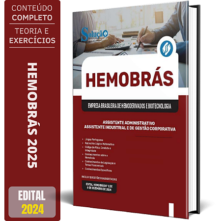Apostila Hemobrás 2025 - Assistente Administrativo - Assistente Industrial e de Gestão Corporativa
