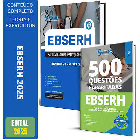 Kit Apostila EBSERH 2025 - Técnico Em Análises Clínicas + Testes