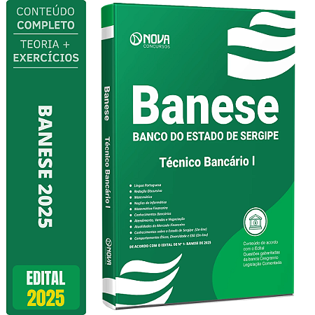 Apostila BANESE 2025 - Técnico Bancário I - Prova Banese 2025