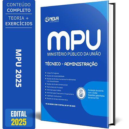 Apostila Concurso MPU 2025 - Técnico do MPU - Administração