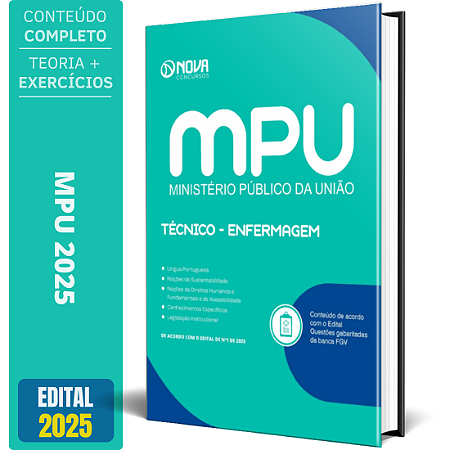 Apostila Concurso MPU 2025 - Técnico do MPU - Enfermagem