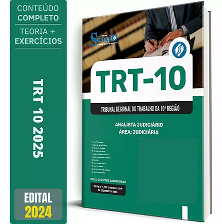Apostila Trt 10 2025 - Analista Judiciário - Área Judiciária