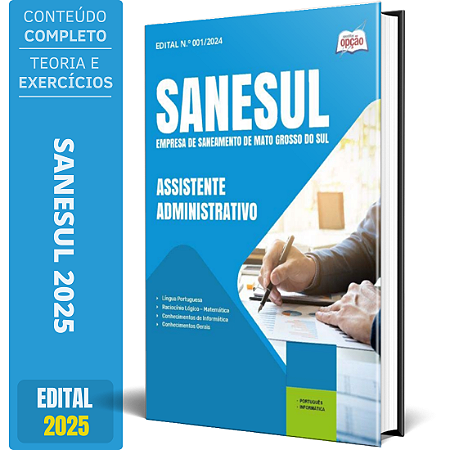 Apostila SANESUL MS 2025 - Assistente Administrativo