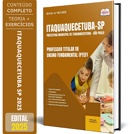 Apostila Prefeitura de Itaquaquecetuba SP 2025 - Professor Titular de Ensino Fundamental (PTEF)