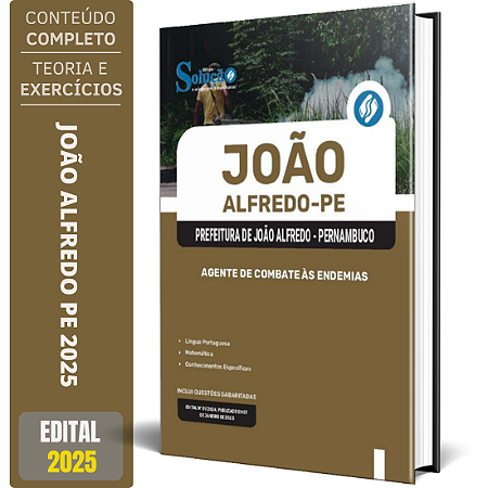 Apostila Prefeitura de João Alfredo PE 2025 - Agente de Combate às Endemias
