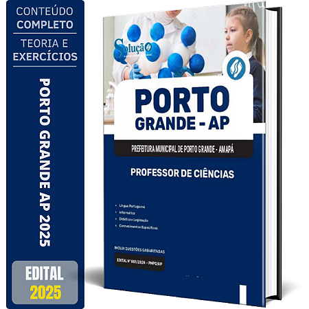 Apostila Prefeitura de Porto Grande AP 2025 - Professor de Ciências