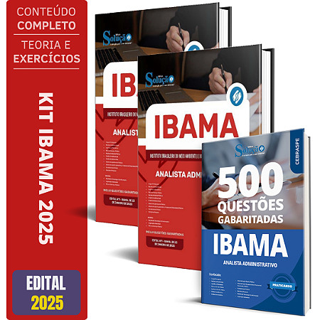 Kit Apostila Analista Administrativo Concurso Ibama + Testes 2025