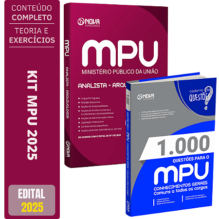 Kit Apostila MPU 2025 - Analista do MPU - Arquivologia + Testes