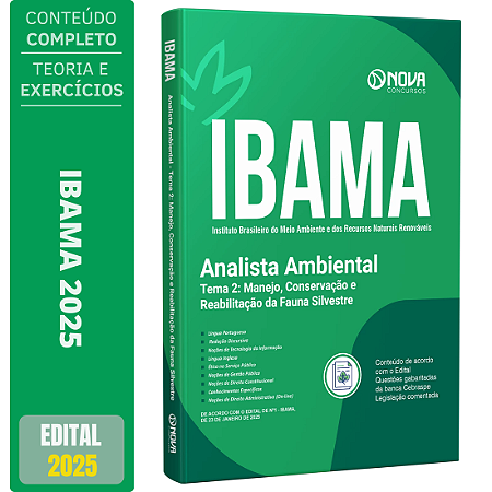 Apostila IBAMA 2025 - Analista Ambiental - Tema 2: Manejo, Conservação e Reabilitação da Fauna Silvestre