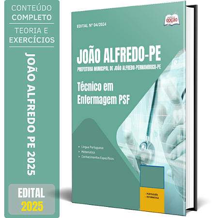 Apostila Prefeitura de João Alfredo PE 2025 - Técnico em Enfermagem PSF