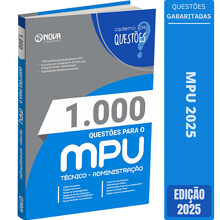 Livro 1.000 Questões Gabaritadas MPU - Técnico - Administração