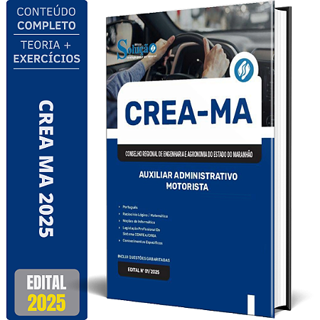 Apostila CREA MA 2025 - Auxiliar Administrativo - Motorista