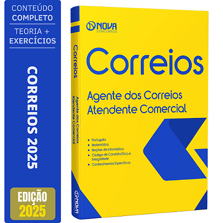 Apostila CORREIOS 2025 - Agente dos Correios - Atendente Comercial