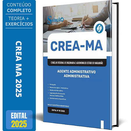 Apostila CREA MA 2025 - Agente Administrativo - Administrativa