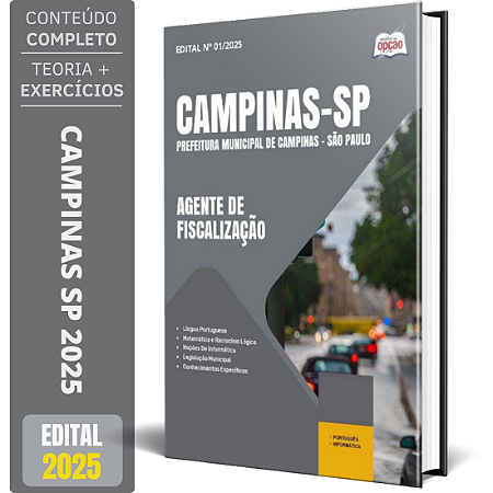 Apostila Prefeitura de Campinas SP 2025 - Agente de Fiscalização