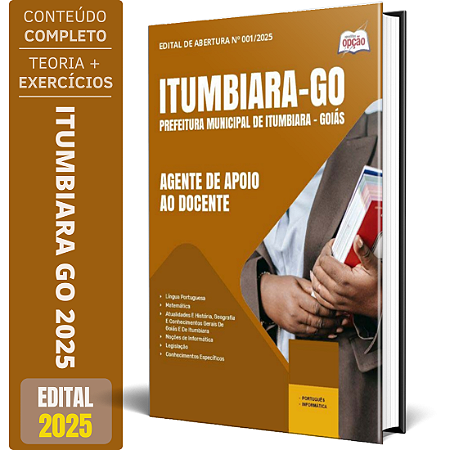 Apostila Prefeitura de Itumbiara GO 2025 - Agente de Apoio ao Docente